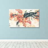 赤いモプル キャンバスプリント (インサイチュ (ウッドフロア))