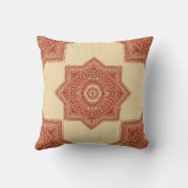 赤いモロッコパターン クッション (裏面)