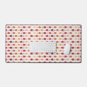 赤いモンキーパターン デスクマット (キーボード&マウス)