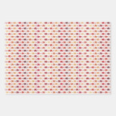 赤いモンキーパターン ラッピングペーパーシート (正面3)