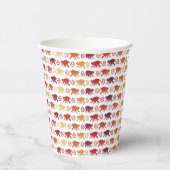 赤いモンキーパターン 紙コップ (右)