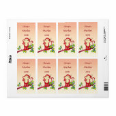 赤いモンキーワインラベル ラベル (フルシート)