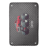 赤いモンスタートラック バスマット (正面縦)