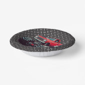 赤いモンスタートラック ペーパーボウル (傾斜あり)