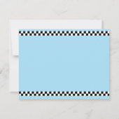 赤いモンスター トラックの誕生日パーティー、子供向け 招待状 (裏面)