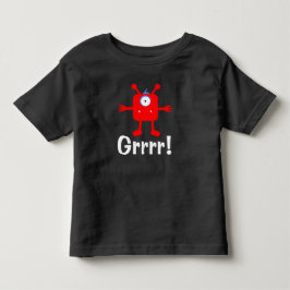 赤いモンスター - 幼児用ファインジェアリーTシャツ トドラーTシャツ