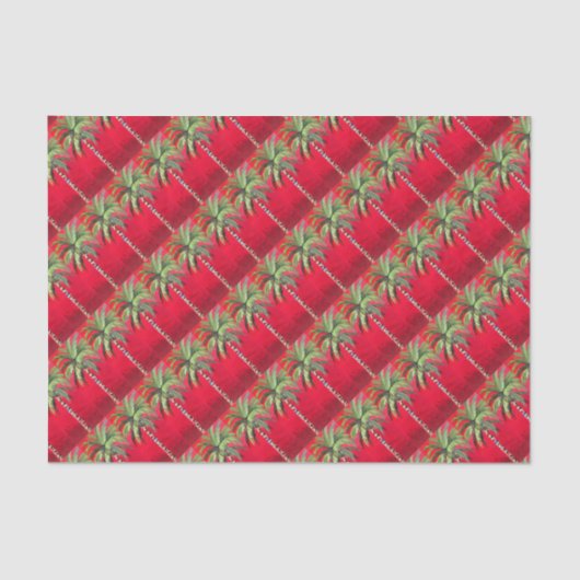 赤いヤシの木 薄葉紙 (正面)