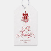 赤いヤドリギのメリークリスマス | フェリズナビダッド ギフトタグ (裏面)