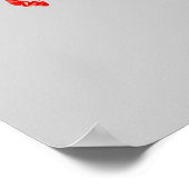 赤いユニコーンの神秘的な生き物 ポスター (角)