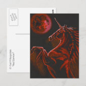 赤いユニコーン2の郵便はがき ポストカード (正面/裏面)