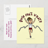 赤いユニフォームのライトランナー ポストカード (正面/裏面)