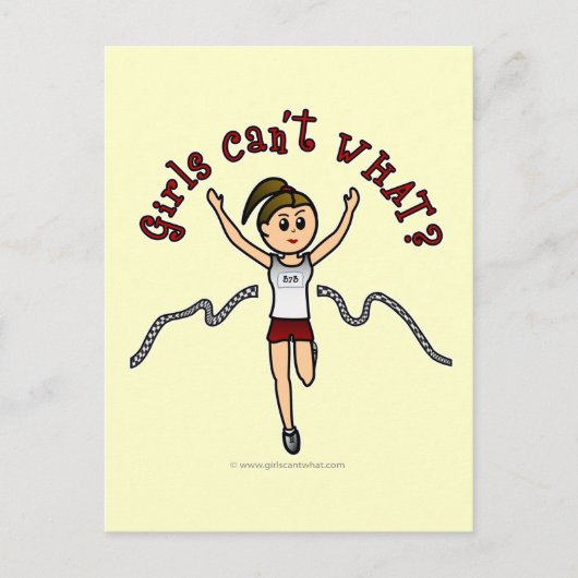 赤いユニフォームのライトランナー ポストカード (正面)