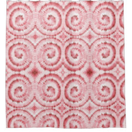 赤いユニーク渦巻模様シャワーカーテン シャワーカーテン