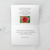 赤いユリのハッピーバースデー カード (内部)