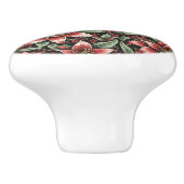 赤いユリアステカ模様 セラミックノブ (側面)