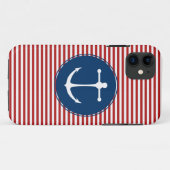 赤いヨットクラブパターン Case-Mate iPhoneケース (裏面(横))