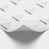 赤いヨット ラッピングペーパー (角)