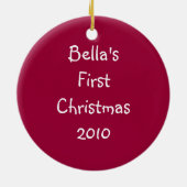 赤いヨークシャーテリアテリア犬のオーナメント セラミックオーナメント (裏面)