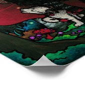 『赤いライディングフード』おとぎ話ファンタジーアート ポスター (角)