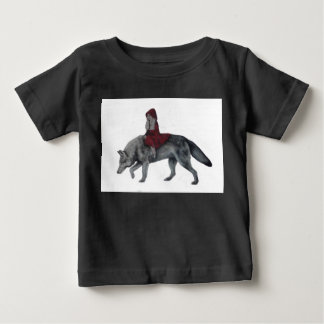 赤いライディングフード ベビーTシャツ