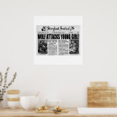 赤いライディングフード ポスター (キッチン)