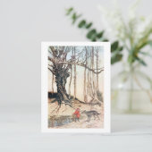 赤いライディングフード ポストカード (スタンド正面)