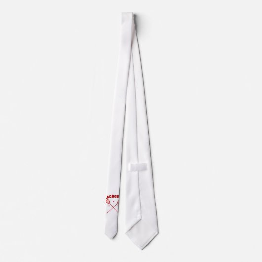 赤いラクロスのロゴ ネクタイ (裏面)