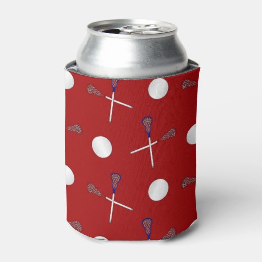 赤いラクロス 缶クーラー (缶正面)