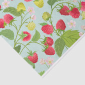 赤いラズベリーの実葉、花 薄葉紙 (詳細)