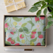 赤いラズベリーの実葉、花 薄葉紙 (ギフト)