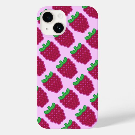 赤いラズベリーパターンiPhone 6/6sケース Case-Mate iPhoneケース (裏面)