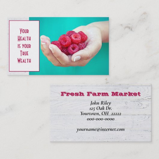 赤いラズベリー 名刺 (正面/裏面)