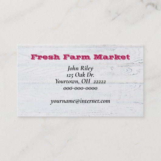 赤いラズベリー 名刺 (裏面)