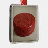 赤いラッカー箱はシャクヤク1426-27年と飾りました メタルオーナメント (右)