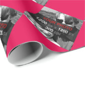 赤いラッピングで自分の写真を使用紙 ラッピングペーパー (ロールコーナー)