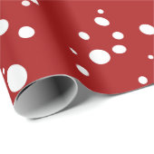 赤いラッピングの白いドット紙 ラッピングペーパー (ロールコーナー)