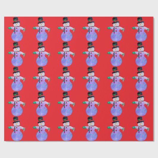 赤いラッ霜の降りたピング紙 ラッピングペーパー (フラット)