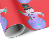 赤いラッ霜の降りたピング紙 ラッピングペーパー (ロールコーナー)