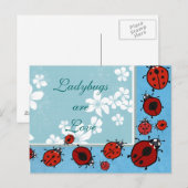 赤いラディバグのはがき ポストカード (正面/裏面)