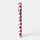 赤いラディバグのパタパーソナライズされたーン iPhone 16ケース (左側面)