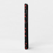 赤いラディバグの多くのラッキーパターングリーン Case-Mate iPhoneケース (裏面/左)