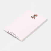 赤いラブハートの猫 かわいいと面白い ポストイット (アングル)