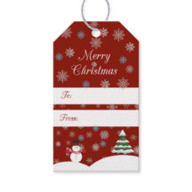 赤いラベルと雪片