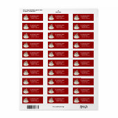 赤いラベルのシルバーベル ラベル (フルシート)