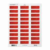 赤いラベル – 雪片 ラベル (フルシート)