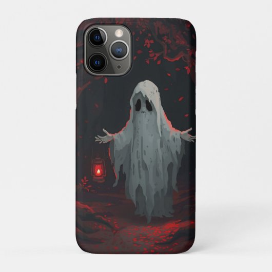 赤いランタンと赤い葉を持つ白い幽霊 Case-Mate iPhoneケース (裏)