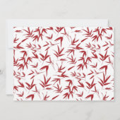 赤いランタンの倍の幸福の中国のな結婚式 招待状 (裏面)