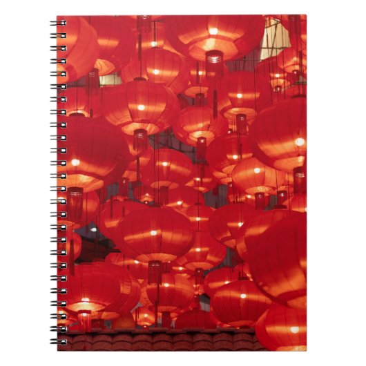 赤いランタン中国の新年 ノートブック (正面)