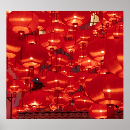 赤いランタン中国の新年 ポスター (正面)