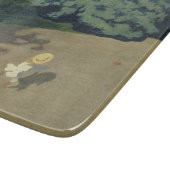 赤いランニングボールの後の少女の少女(幼少期) カッティングボード (角)